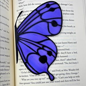 Purple Butterfly 3D Printed Bookmark